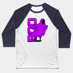 Ghost Of Disapproval - Purple Halftone Baseball T-Shirt